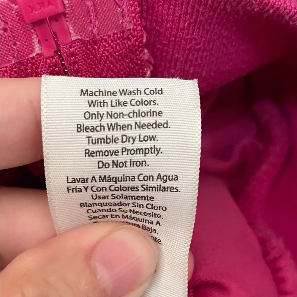 WONDER NATION UGC Girls Size Medium (7/8) Glittery Fuzzy Pink Kids Jacket Hoody - Picture 7 of 9